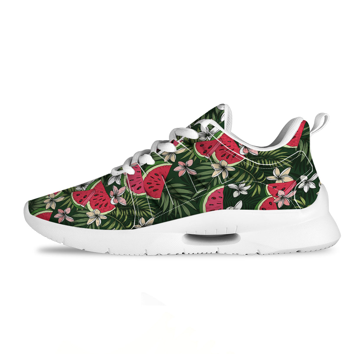 Watermelon Leaves Tropical Print Pattern Tennis Shoes-grizzshop