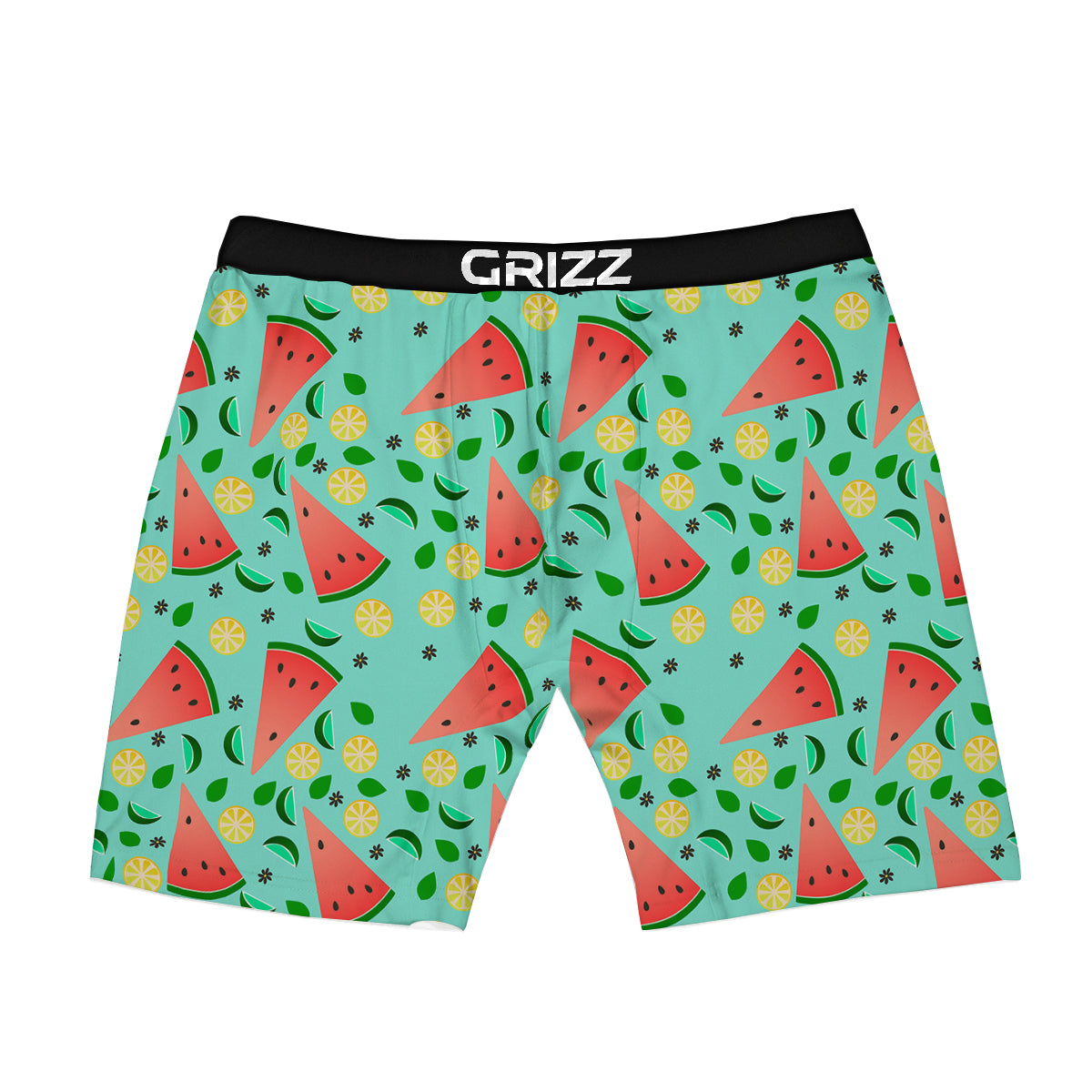 Watermelon Lime Green Print Pattern Boxer Briefs-grizzshop