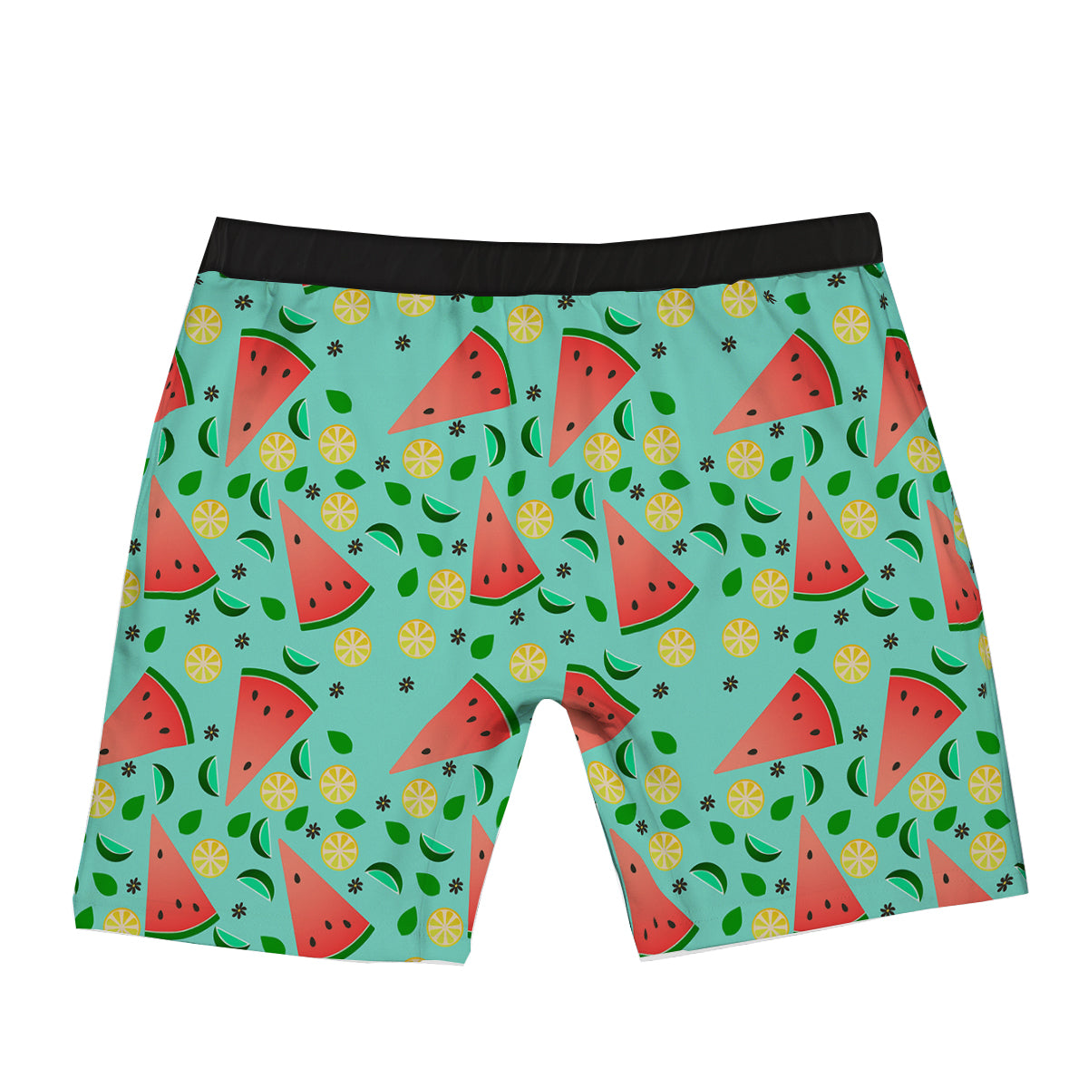 Watermelon Lime Green Print Pattern Boxer Briefs-grizzshop