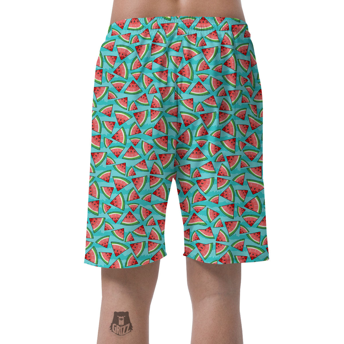 Watermelon Pieces Blue Print Pattern Men's Shorts-grizzshop