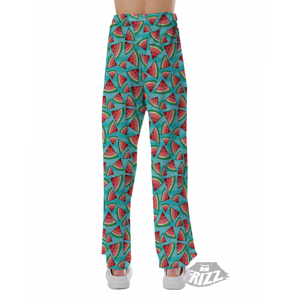Watermelon Pieces Blue Print Pattern Pajama Pants-grizzshop