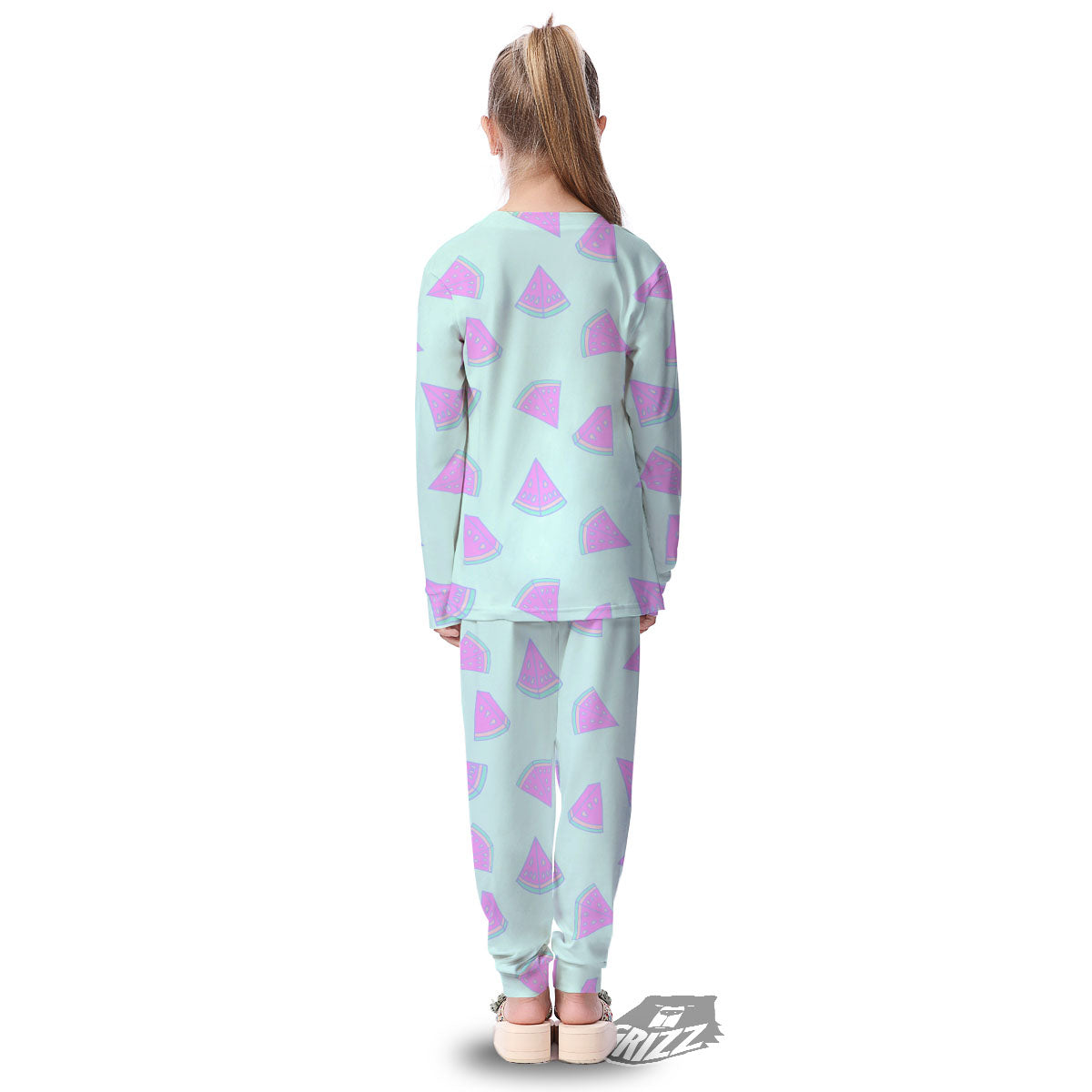 Watermelon Purple Tropical Print Pattern Kid's Pajamas-grizzshop