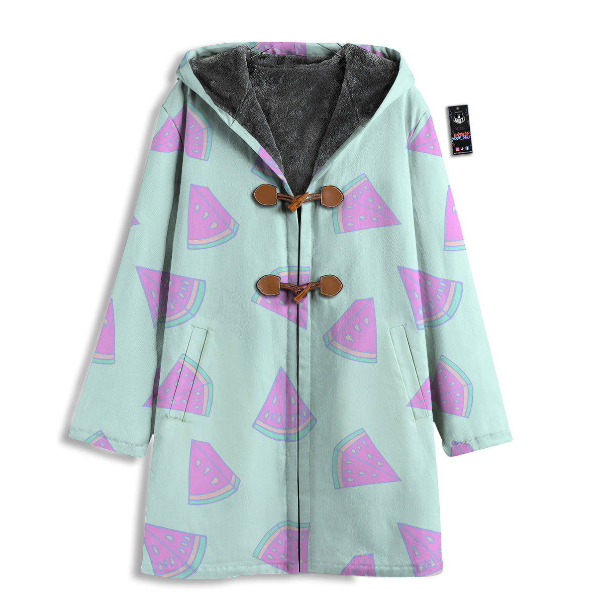 Watermelon Purple Tropical Print Pattern Men's Windbreaker Jacket-grizzshop