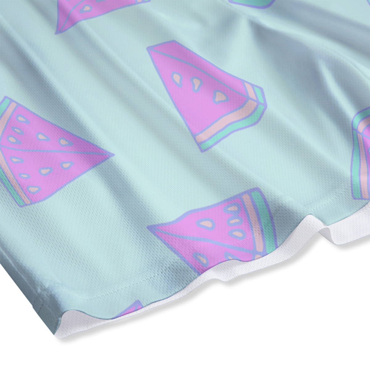 Watermelon Purple Tropical Print Pattern Mesh Shorts-grizzshop