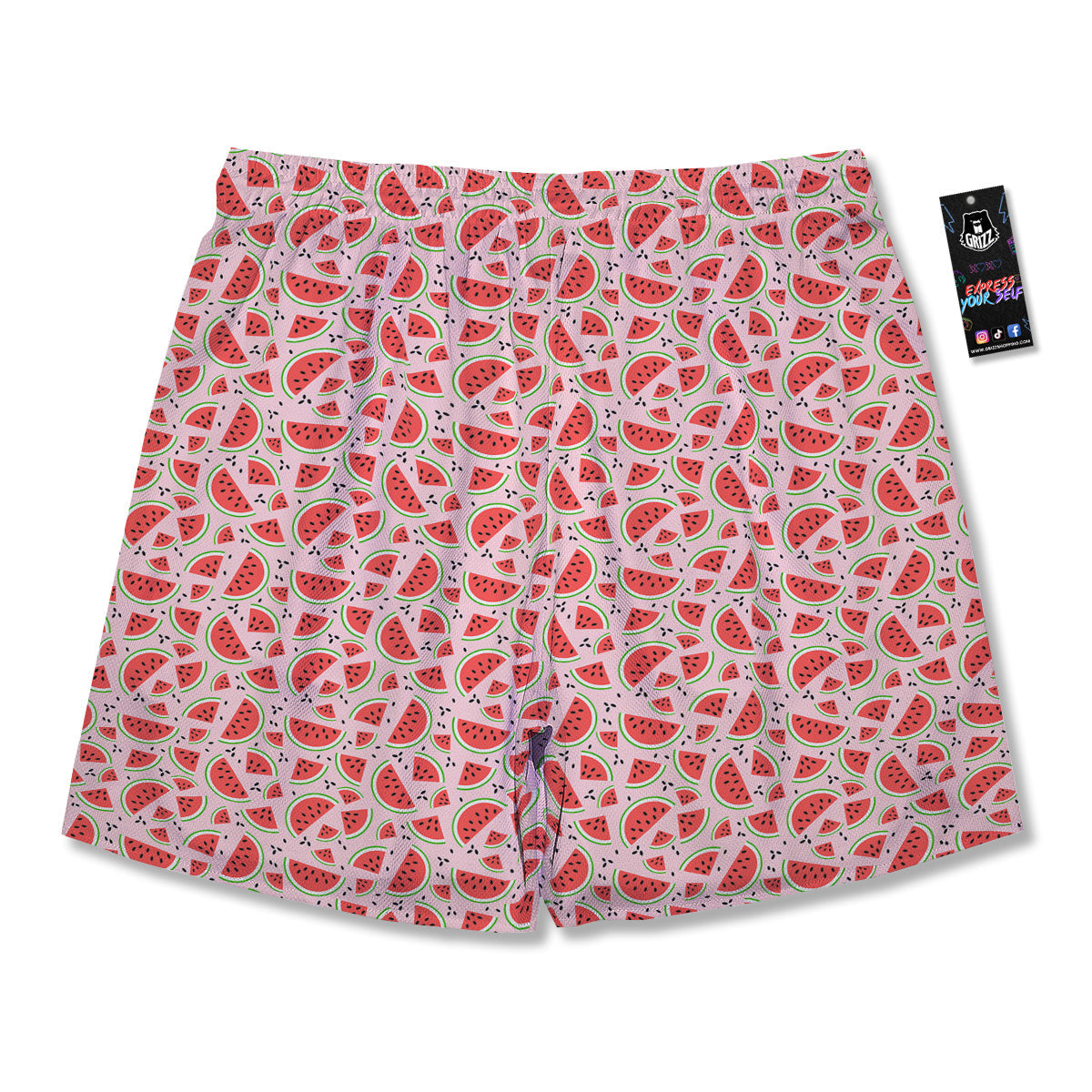 Watermelon Slices Cute Print Pattern Men's Running Shorts-grizzshop