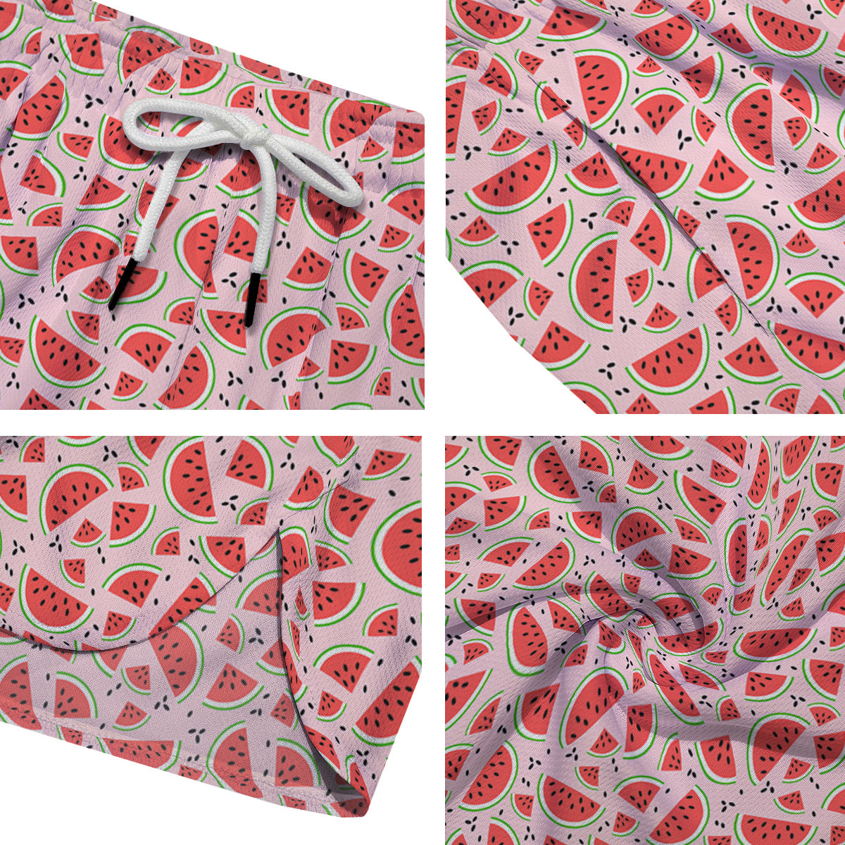 Watermelon Slices Cute Print Pattern Men's Running Shorts-grizzshop