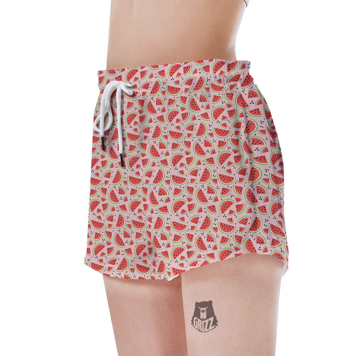 Watermelon Slices Cute Print Pattern Women's Shorts-grizzshop