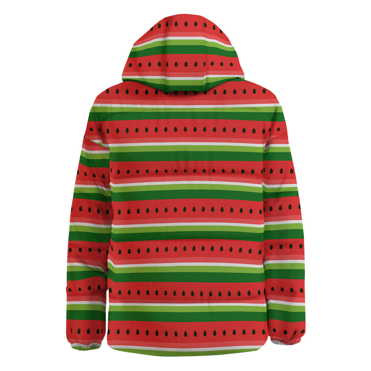 Watermelon Stripes Green Print Pattern Down Jacket-grizzshop