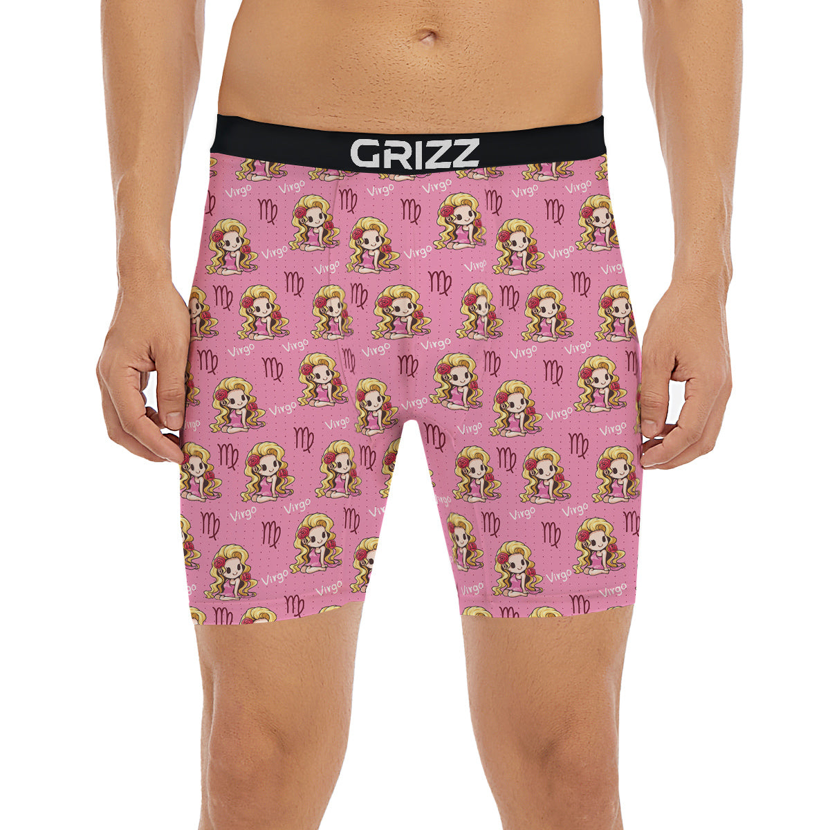 Watermelon Summer Blue Print Pattern Boxer Briefs-grizzshop