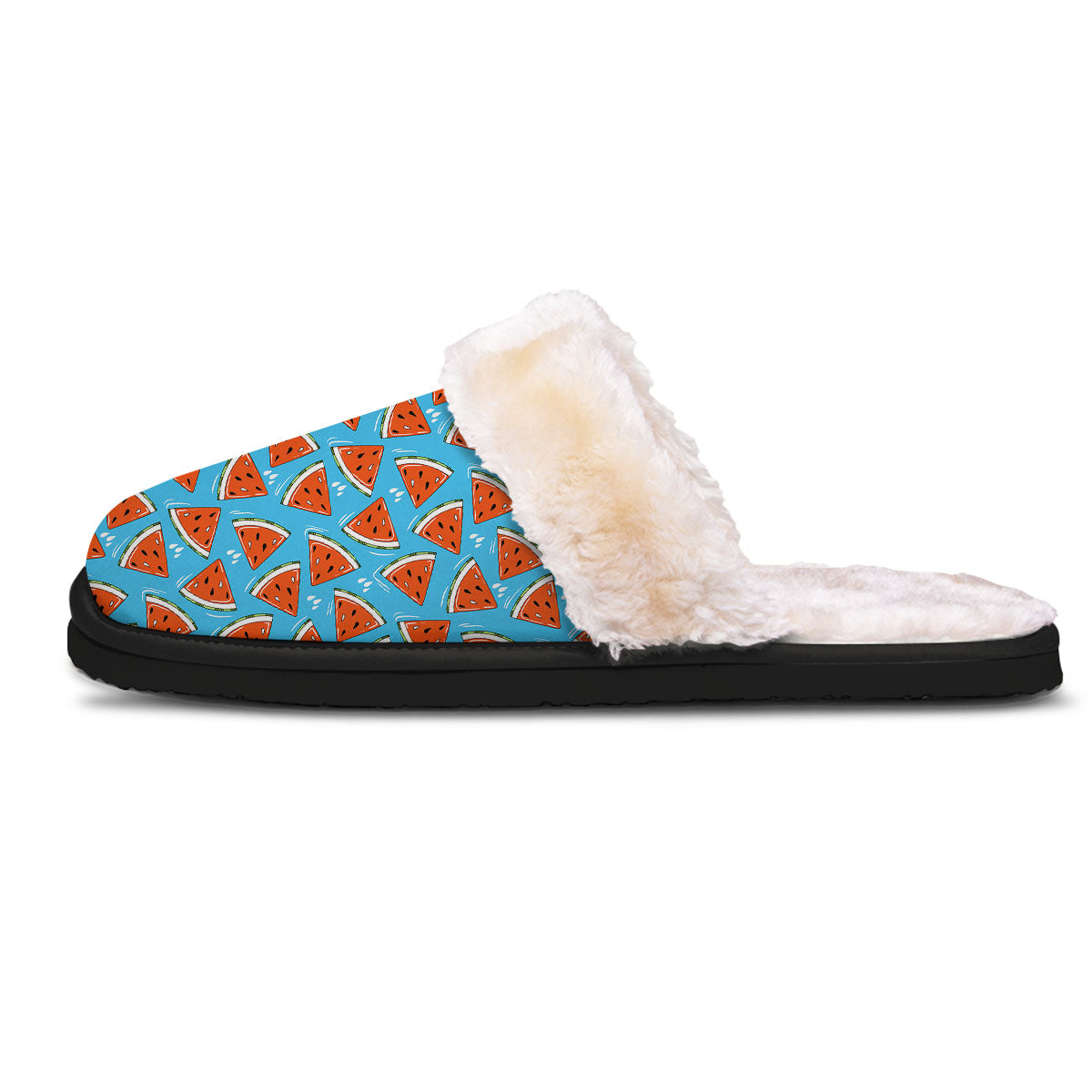 Watermelon Summer Blue Print Pattern Slippers-grizzshop