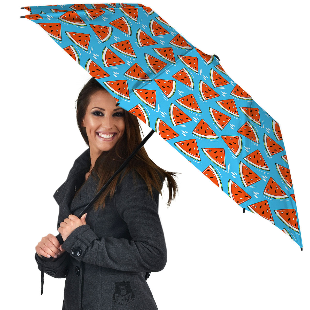 Watermelon Summer Blue Print Pattern Umbrella-grizzshop