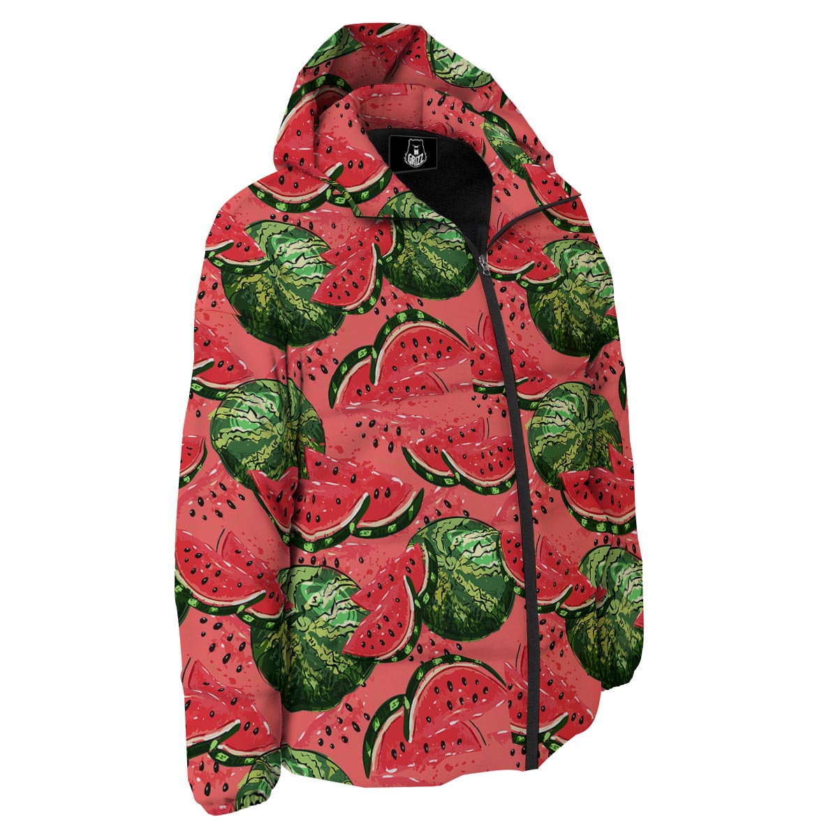 Watermelon Summer Fruits Print Pattern Down Jacket-grizzshop