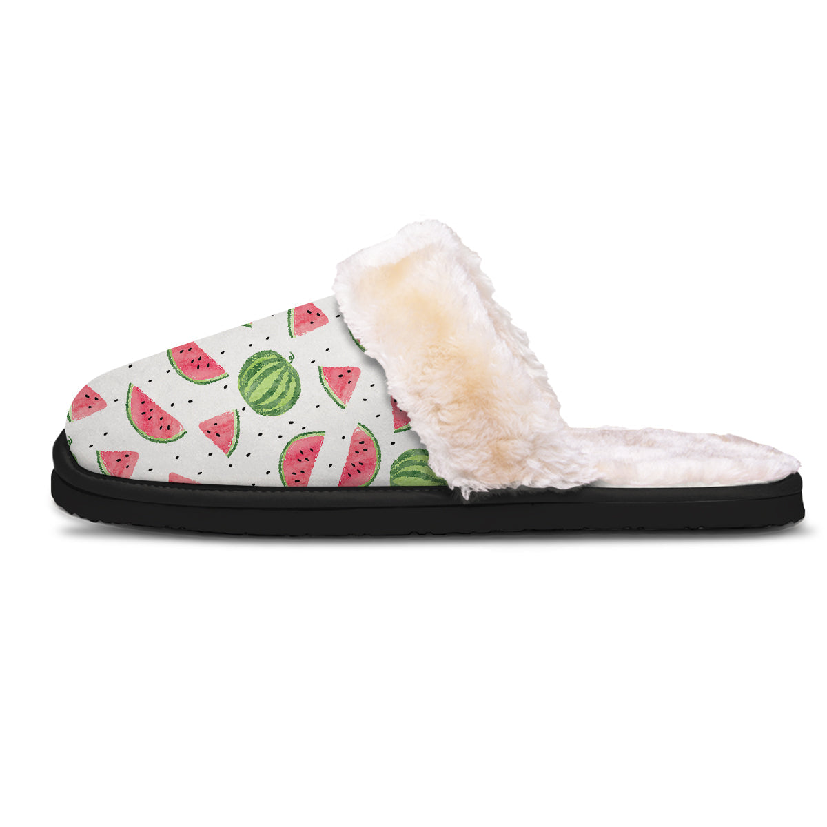 Watermelon White Summer Print Pattern Slippers-grizzshop