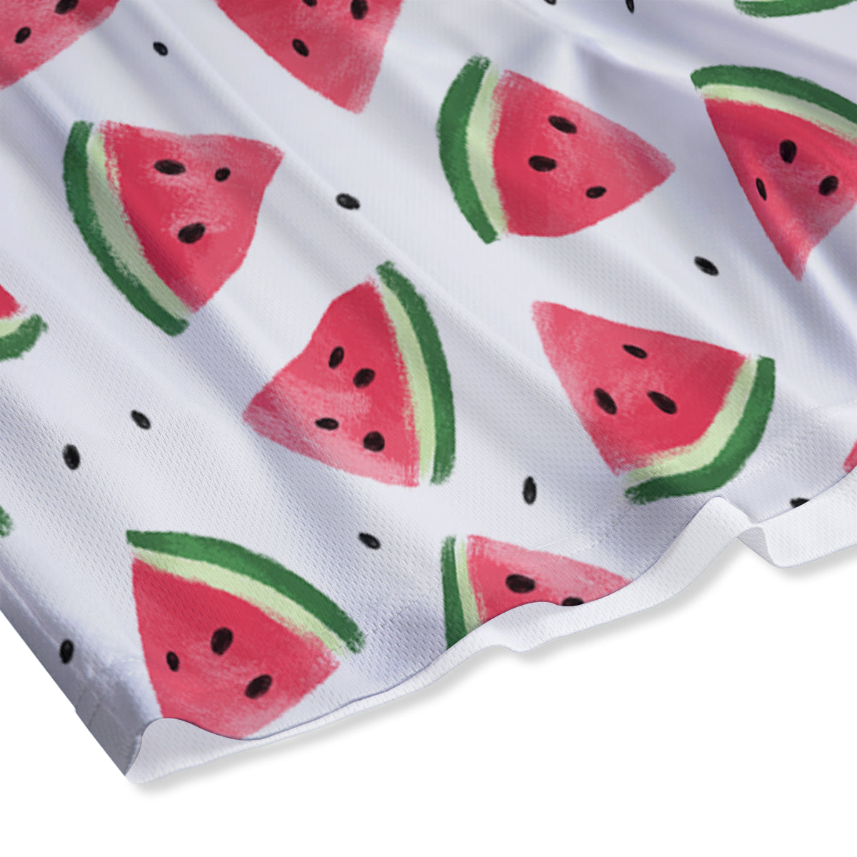 Watermelon White Tropical Print Pattern Mesh Shorts-grizzshop