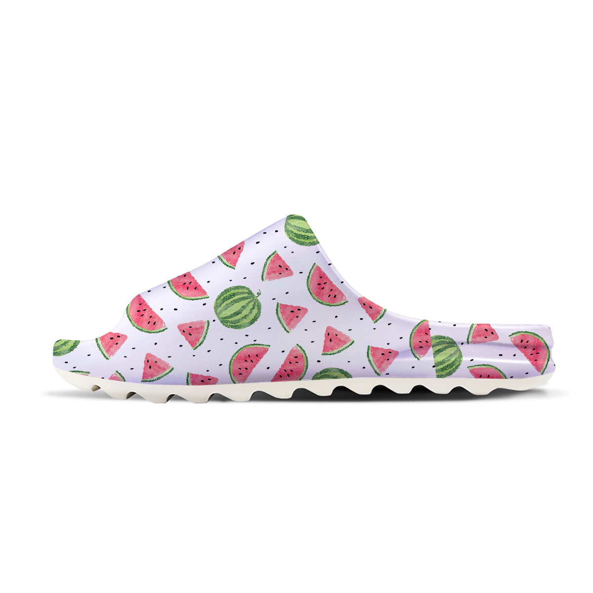 Watermelon White Summer Print Pattern Sandals-grizzshop