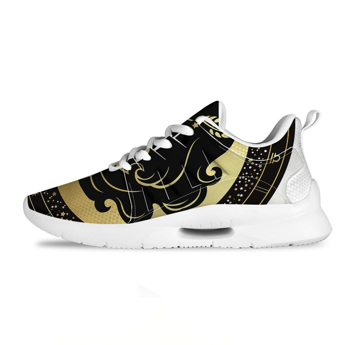 Wave Crab White And Blue Print Pattern Tennis Shoes-grizzshop