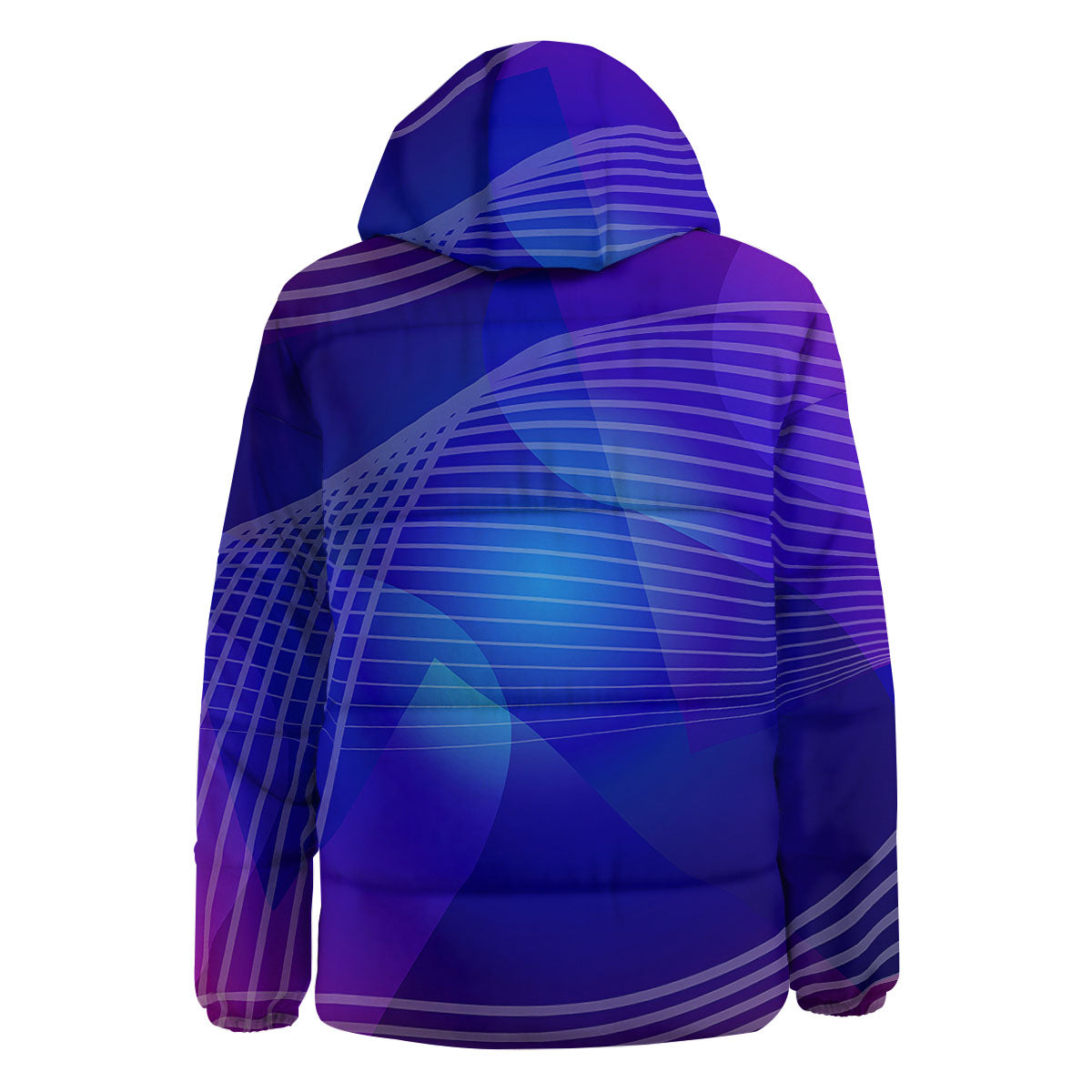 Wave EDM Print Down Jacket-grizzshop