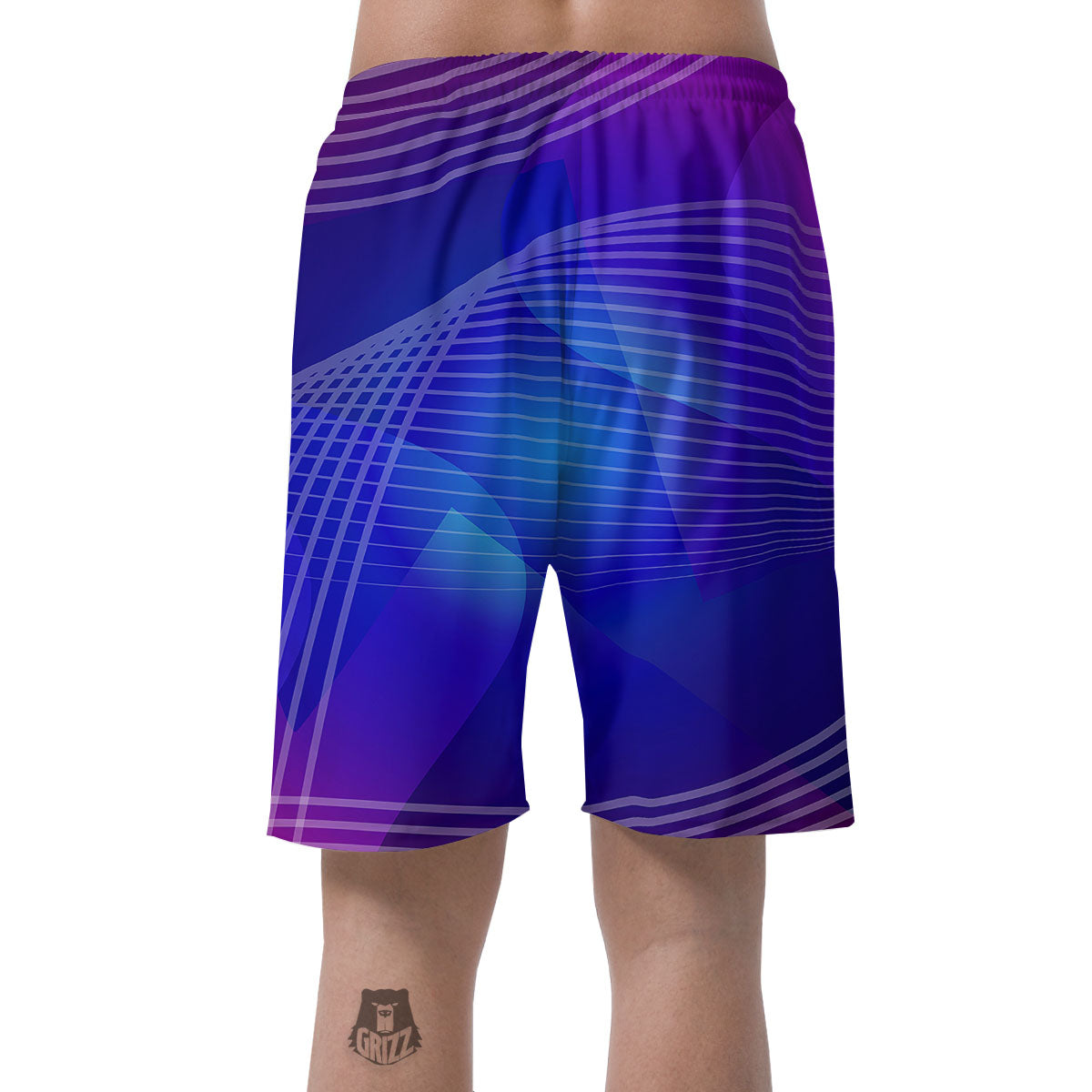 Wave EDM Print Men's Shorts-grizzshop