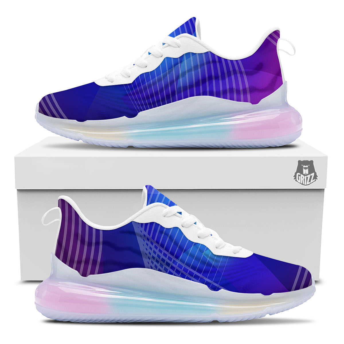 Wave EDM Print Running Sneakers-grizzshop