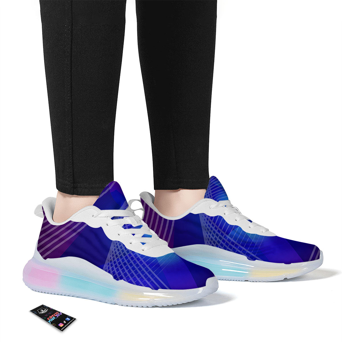 Wave EDM Print Running Sneakers-grizzshop