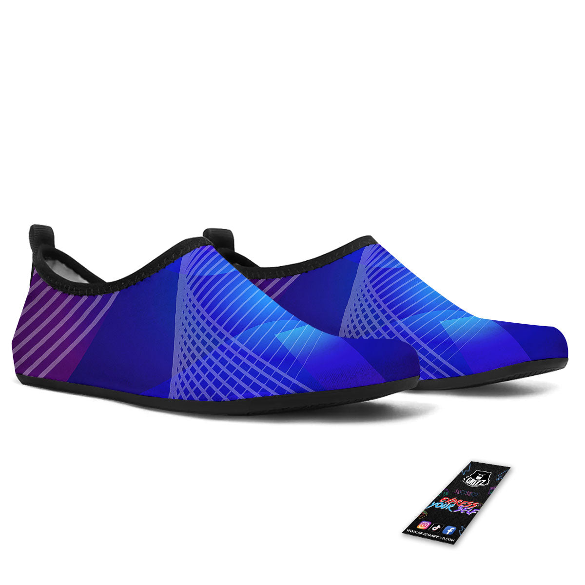 Wave EDM Print Water Shoes-grizzshop