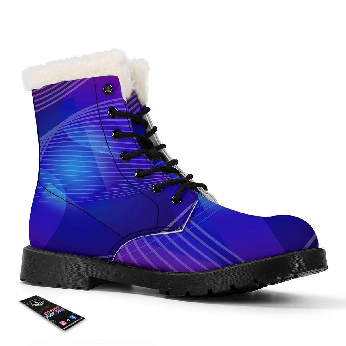 Wave EDM Print Winter Boots-grizzshop