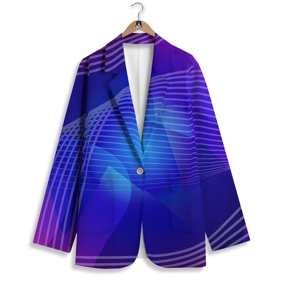 Wave EDM Print Women's Blazer-grizzshop