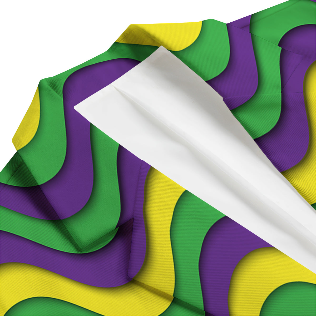 Wave Mardi Gras Print Pattern Men's Blazer-grizzshop