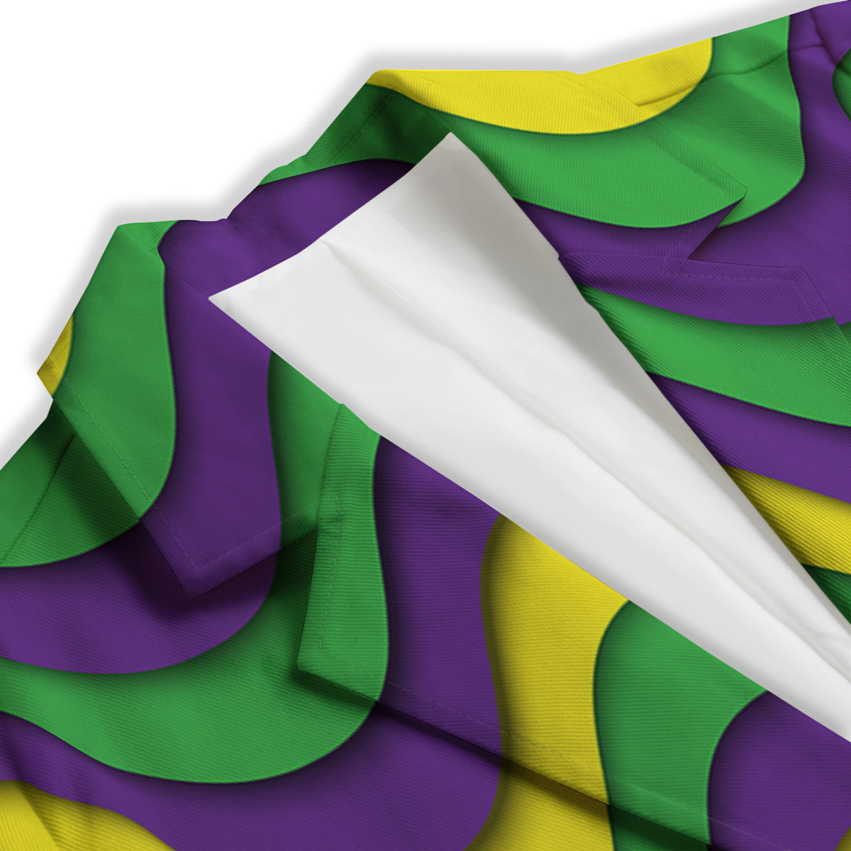 Wave Mardi Gras Print Pattern Women's Blazer-grizzshop