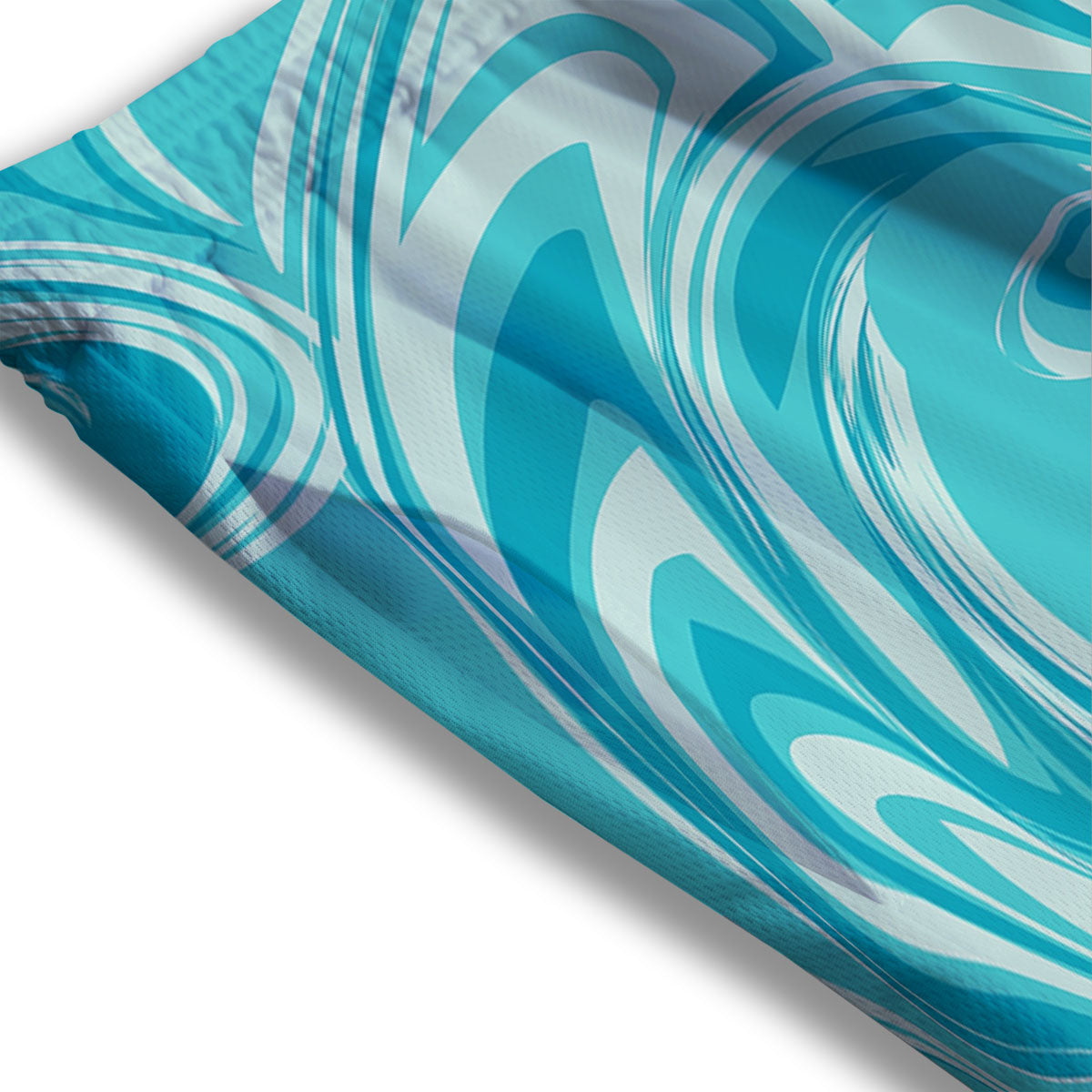 Wave Psychedelic Print Pattern Mesh Shorts