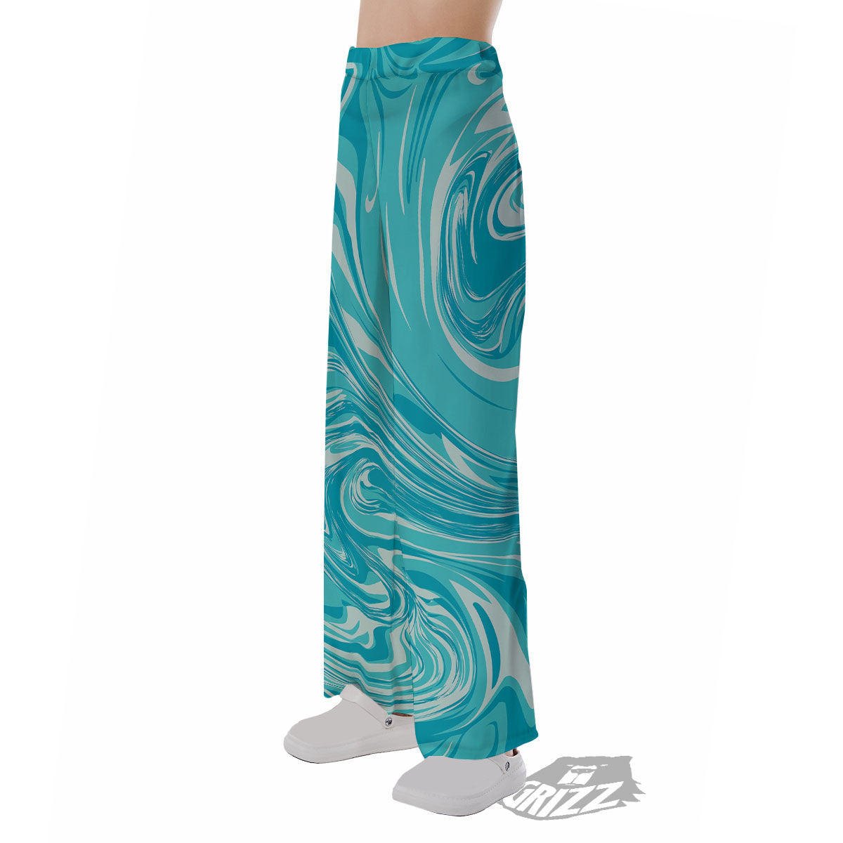 Wave Psychedelic Print Pattern Pajama Pants-grizzshop
