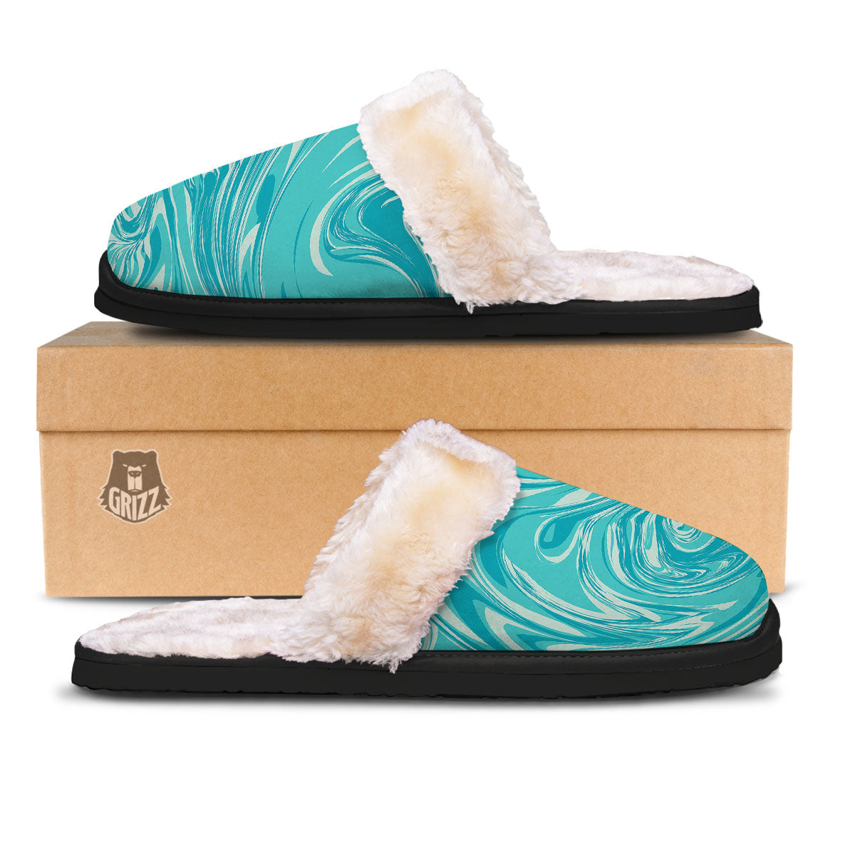 Wave Psychedelic Print Pattern Slippers-grizzshop