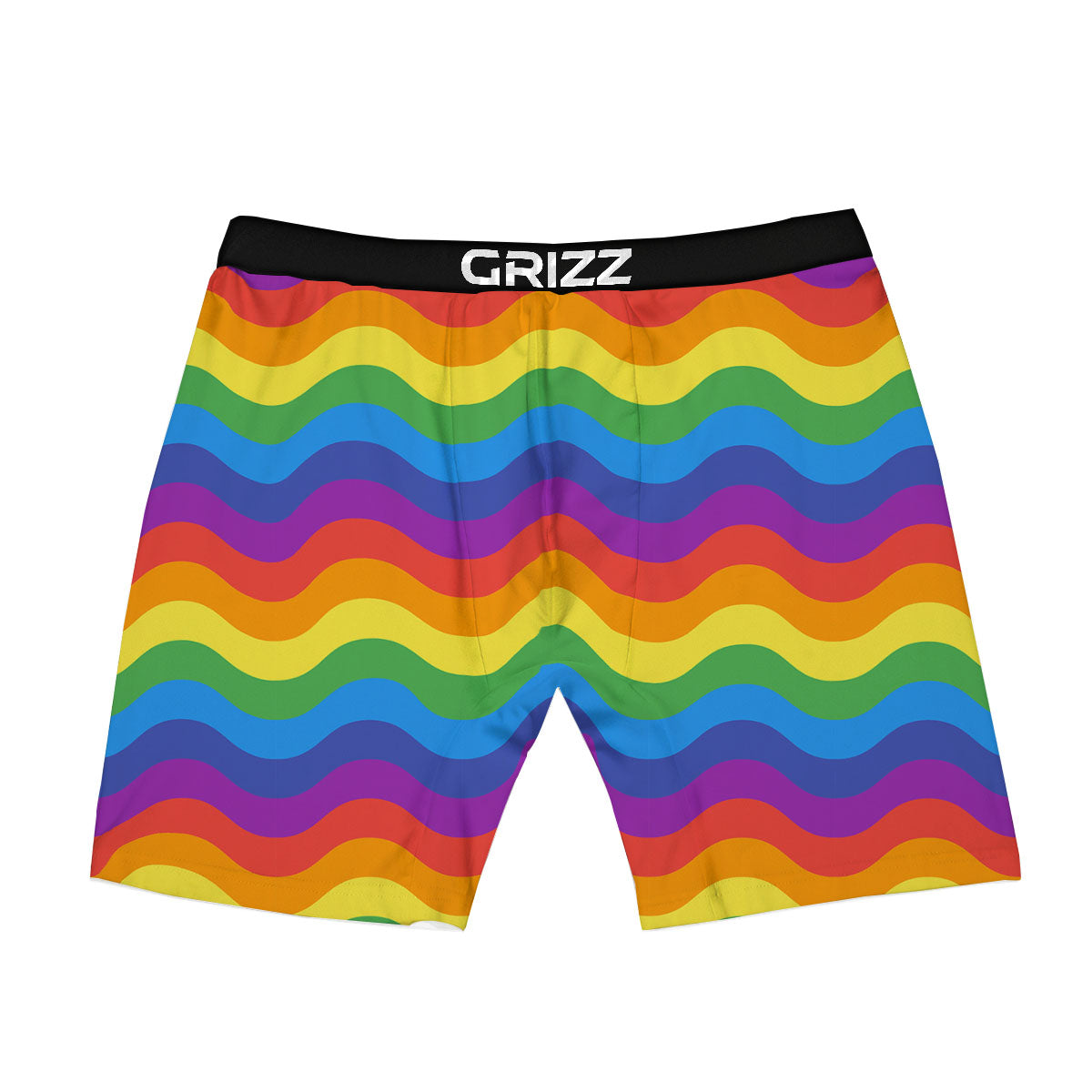Wave Rainbow Print Pattern Boxer Briefs-grizzshop