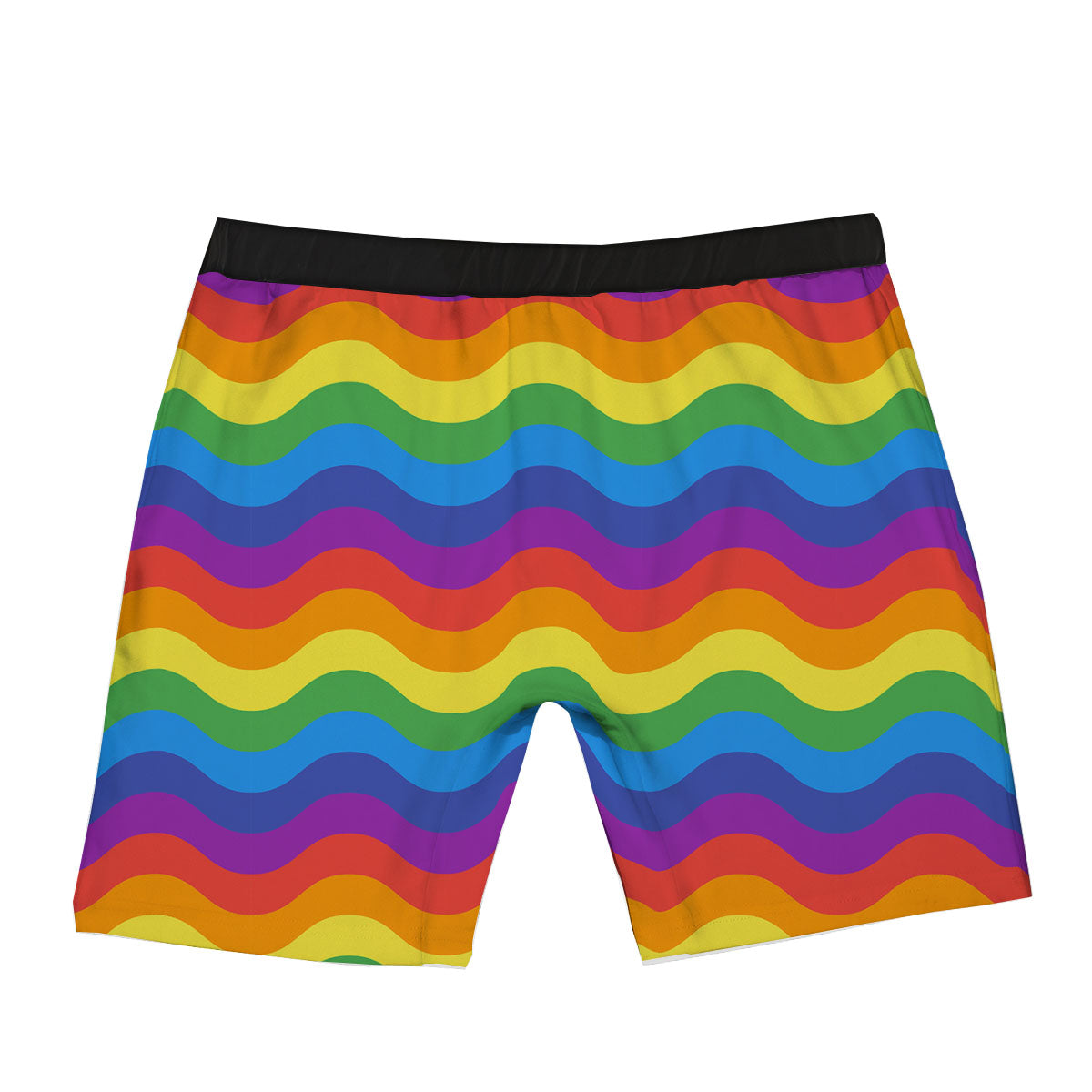 Wave Rainbow Print Pattern Boxer Briefs-grizzshop