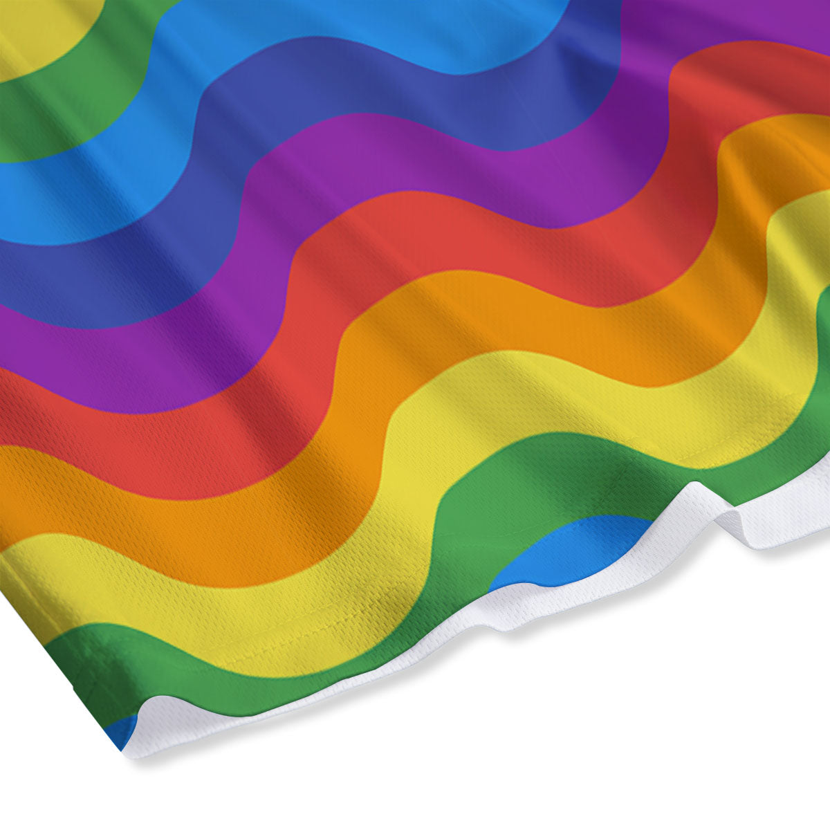 Wave Rainbow Print Pattern Mesh Shorts