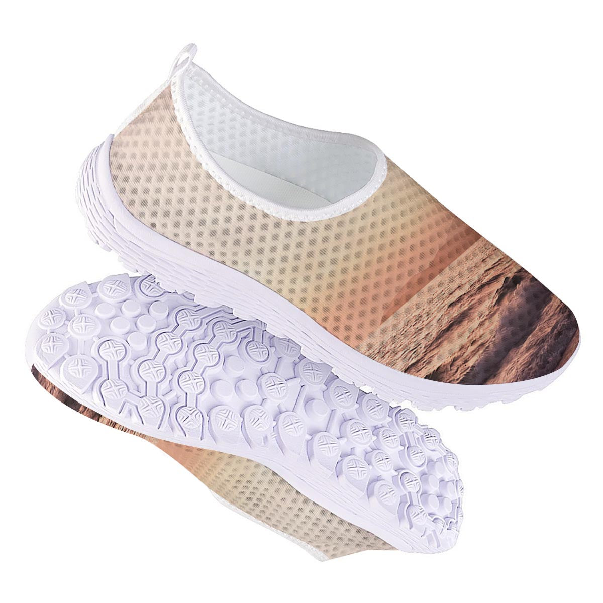 Wave Sunrise Print Nurse Shoes-grizzshop