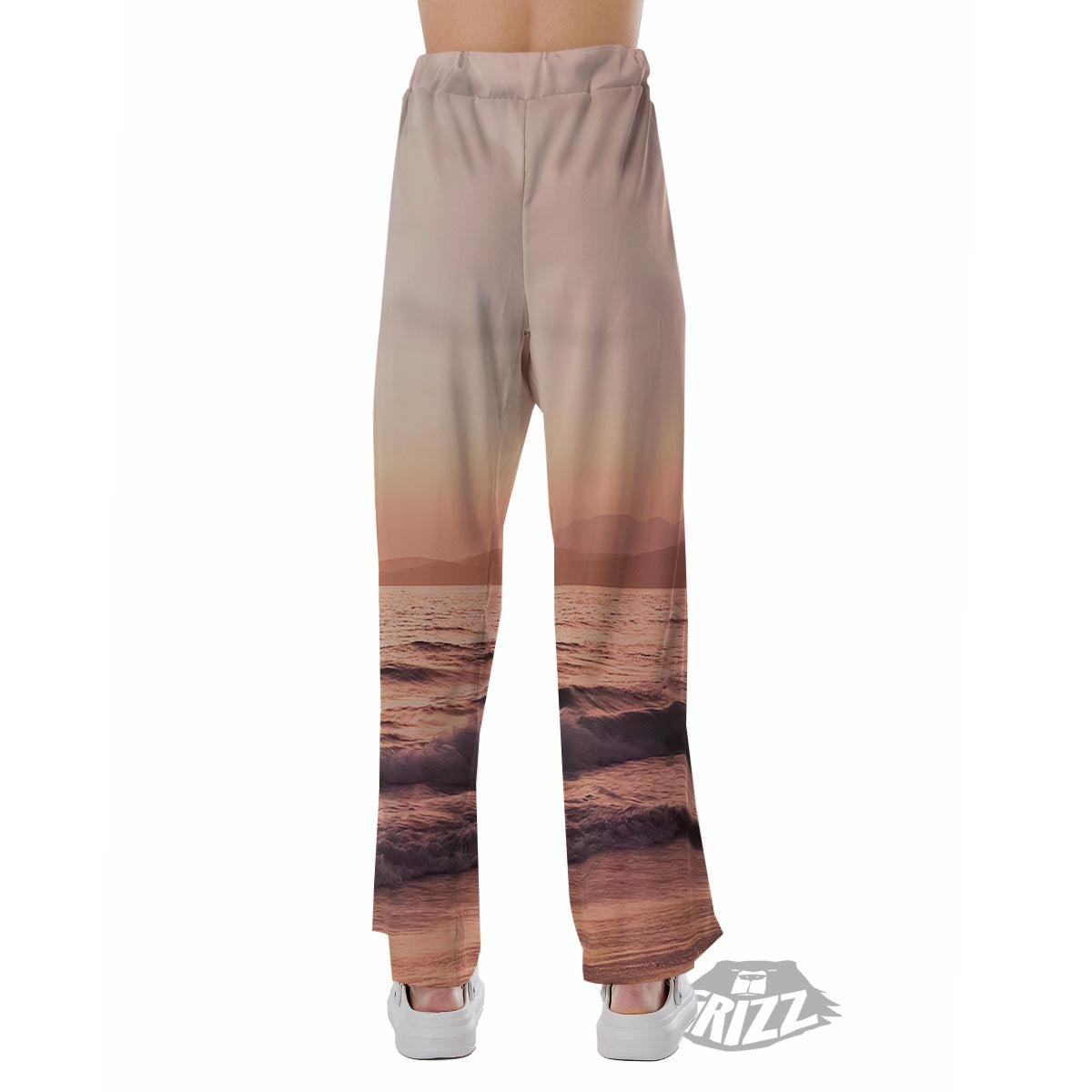 Wave Sunrise Print Pajama Pants-grizzshop
