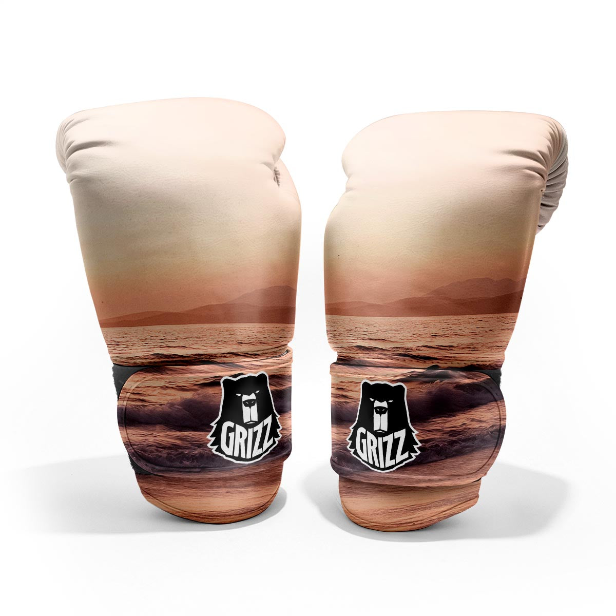Wave Sunrise Print Pro Boxing Glove