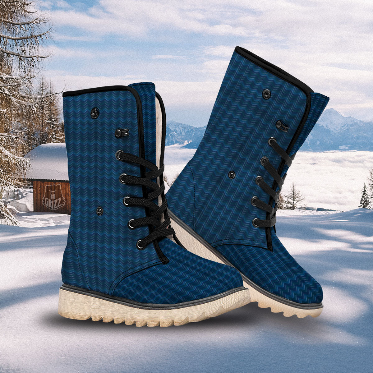 Wave Surfing Deep Sea Print Pattern Snow Boots-grizzshop