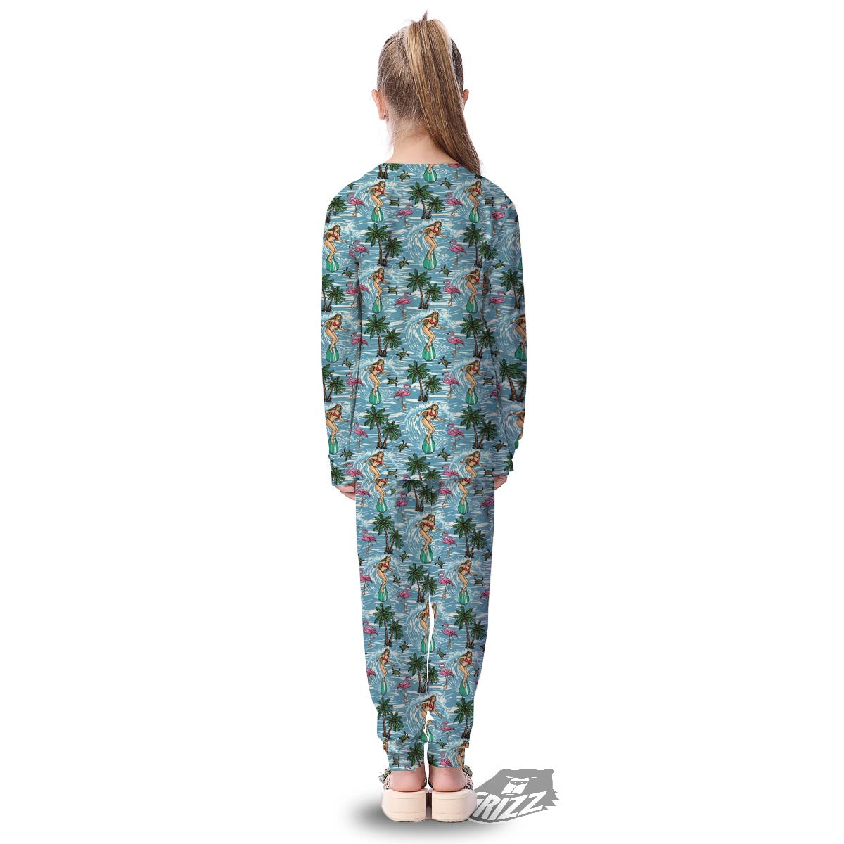 Wave Surfing Print Pattern Kid's Pajamas-grizzshop