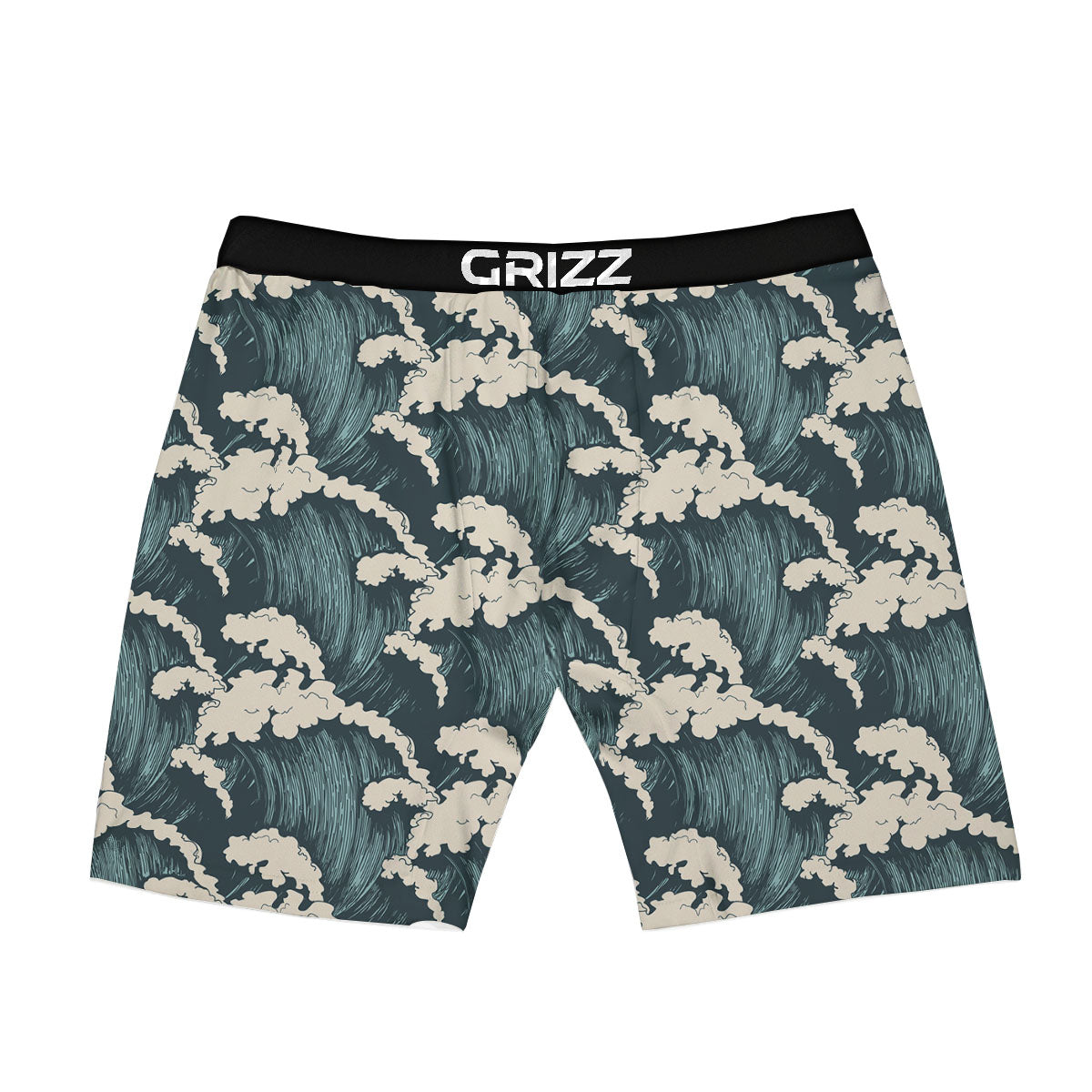 Wave Water Print Pattern Boxer Briefs-grizzshop