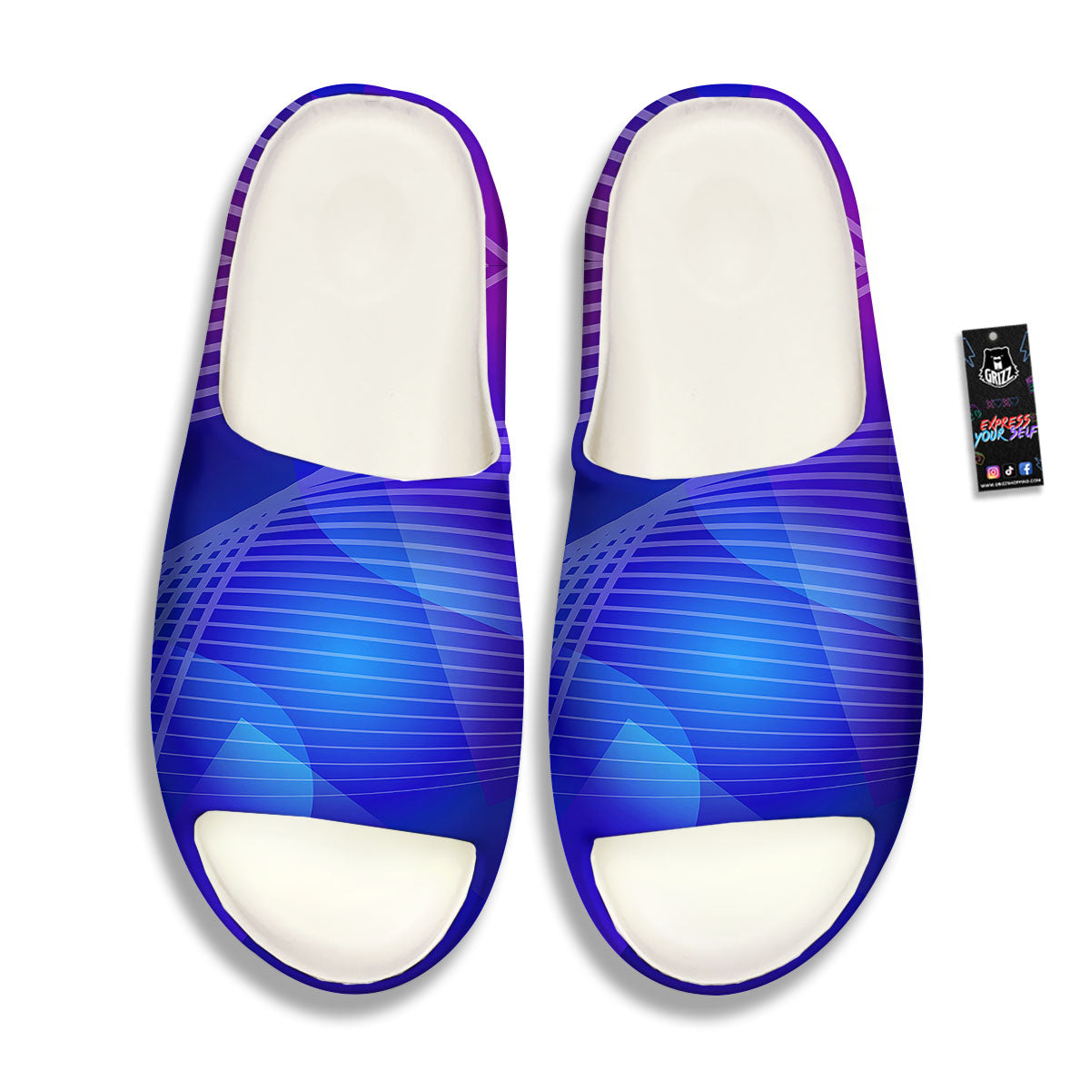 Wave EDM Print Sandals-grizzshop