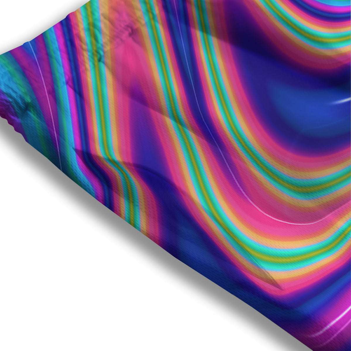 Waves Holographic Print Mesh Shorts