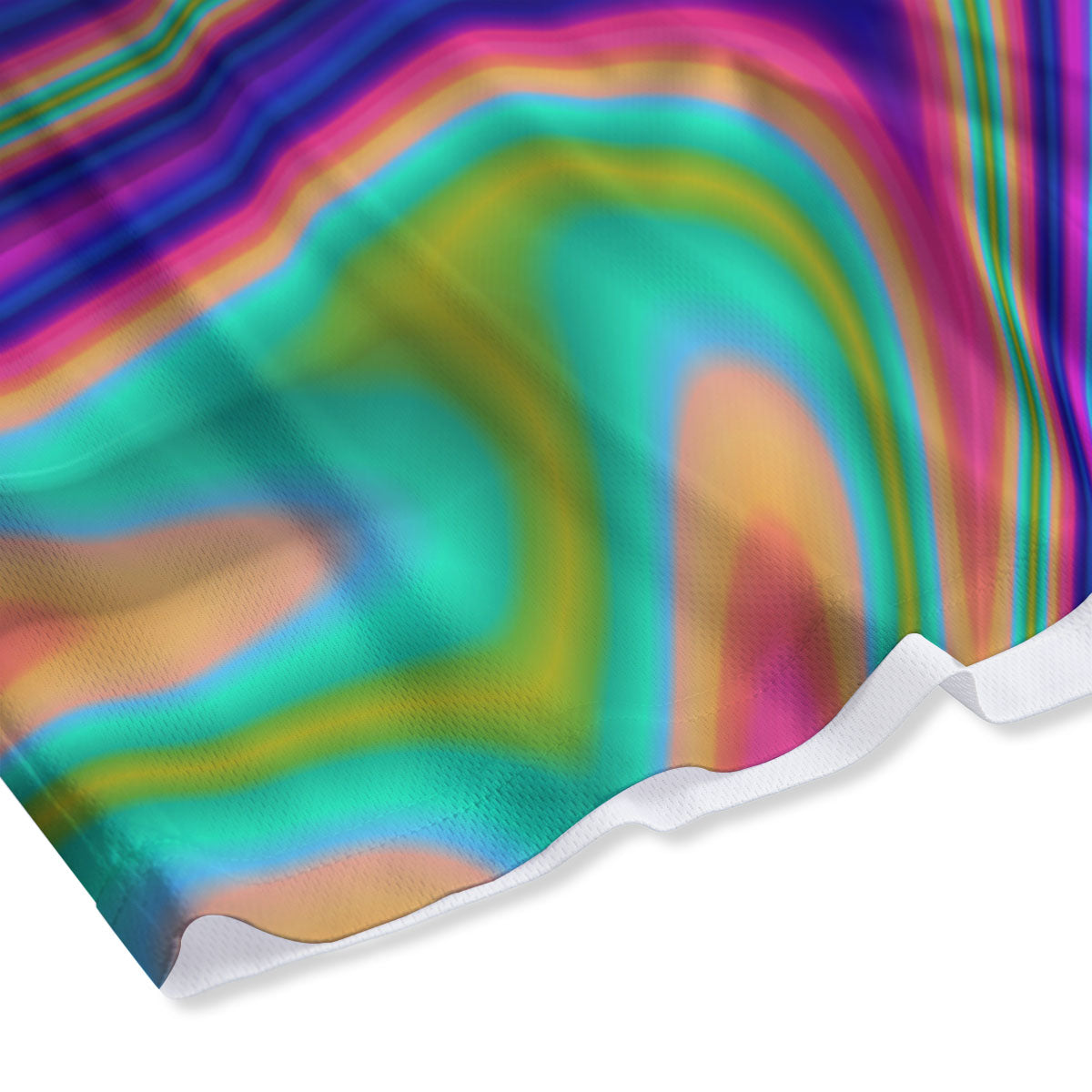 Waves Holographic Print Mesh Shorts