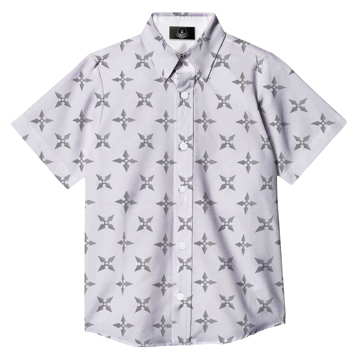 Weapon Ninja Print Pattern Button Up Shirt-grizzshop
