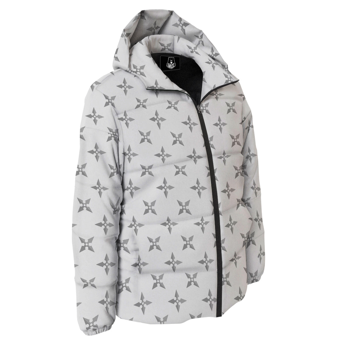 Weapon Ninja Print Pattern Down Jacket-grizzshop