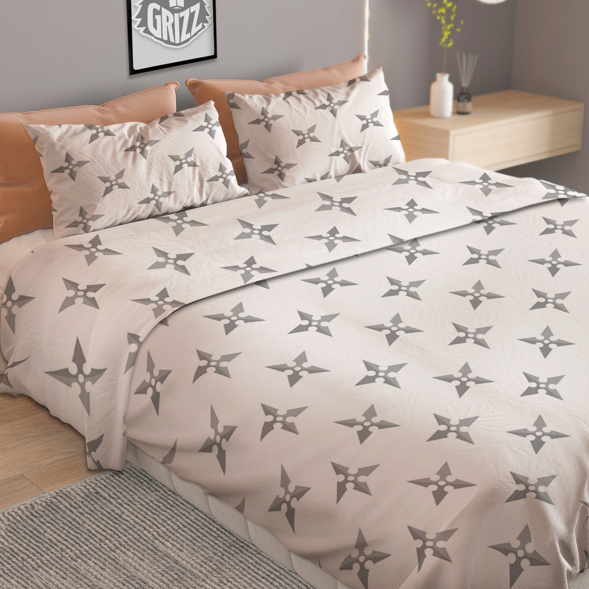 Weapon Ninja Print Pattern Duvet Cover Bedding Set-grizzshop
