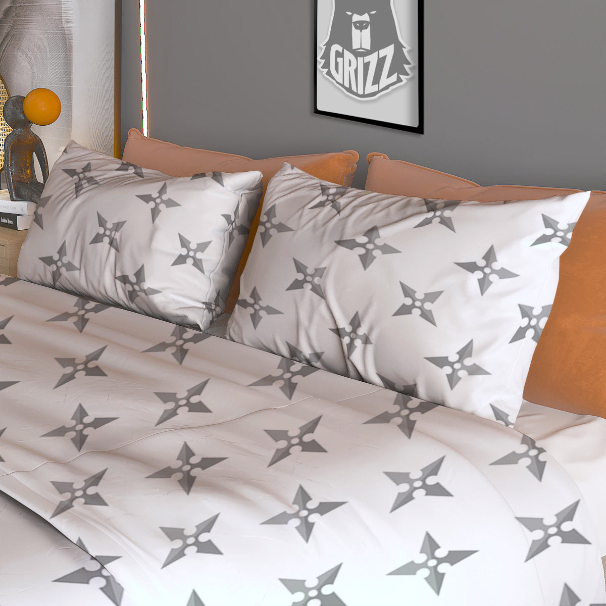 Weapon Ninja Print Pattern Duvet Cover Bedding Set-grizzshop