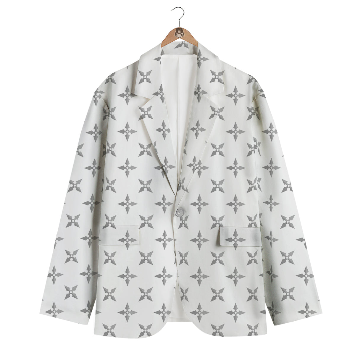 Weapon Ninja Print Pattern Men's Blazer-grizzshop