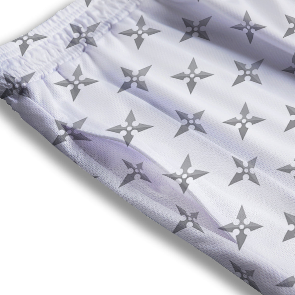 Weapon Ninja Print Pattern Mesh Shorts-grizzshop